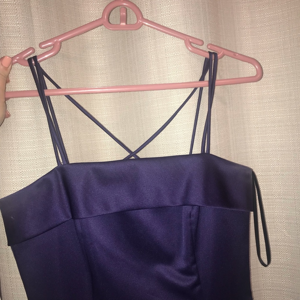 Purple satin gown size 7/8 NWT